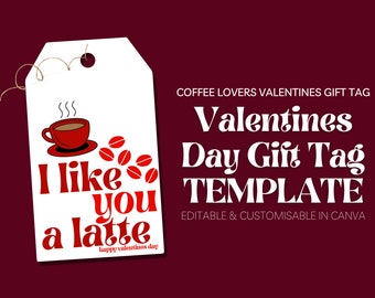Valentine's Day Gift Tags Printable | Valentines Day Gift Tags Editable | Happy Valentine Day Gift Tags | Gift Tags Template Valentines Day