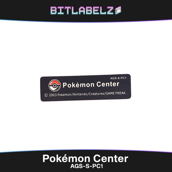 Pokemon Center AGS-S-PC1 » Dark Grey Replacement Label