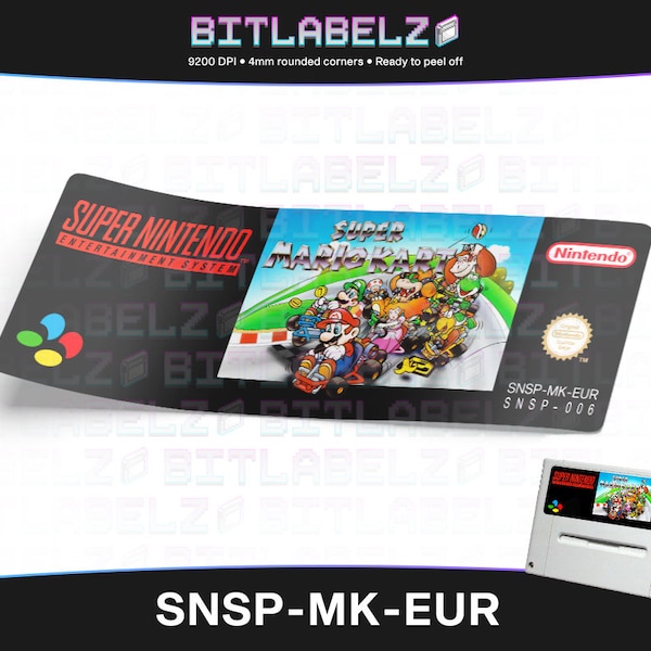 Super Mario Kart » Replacement Label » SNSP-MK-EUR