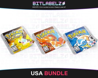 Pokemon Yellow, Red & Blue » Replacement Labels » DMG-USA Bundle