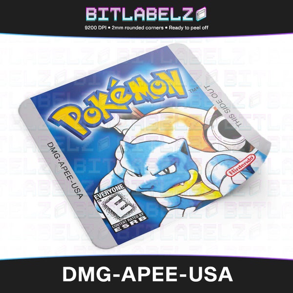 Pokemon Blue » Replacement Label » DMG-APEE-USA