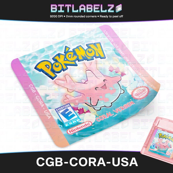 Pokemon Coral » Custom Replacement Label » CGB-CORA-USA