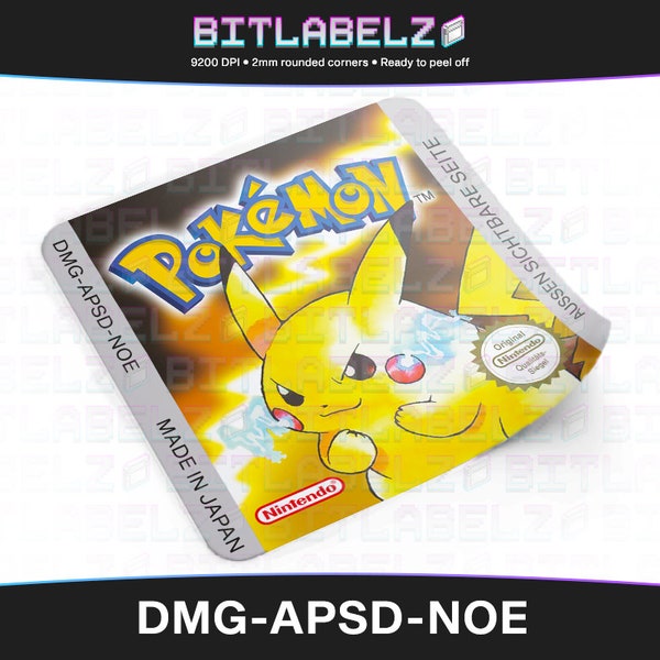 Pokemon Gelb » Replacement Label » DMG-APSD-NOE