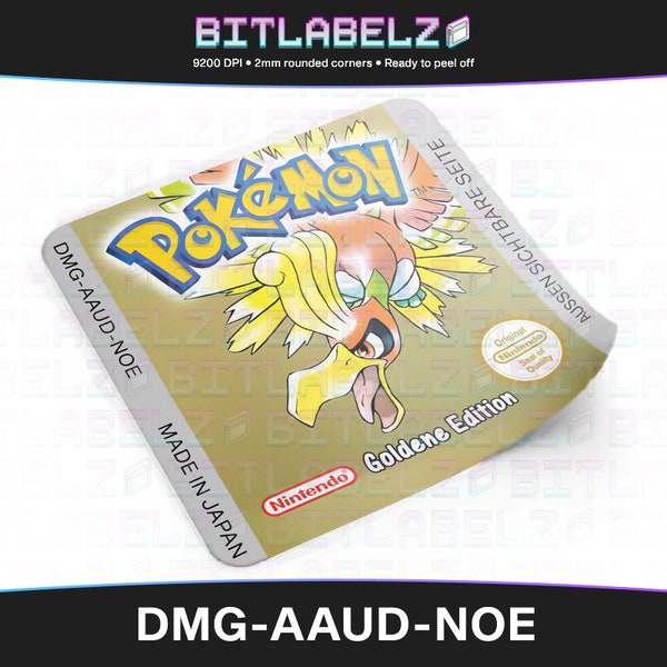 Pokemon Goldene Edition » Replacement Label » DMG-AAUD-NOE » Gold Effect