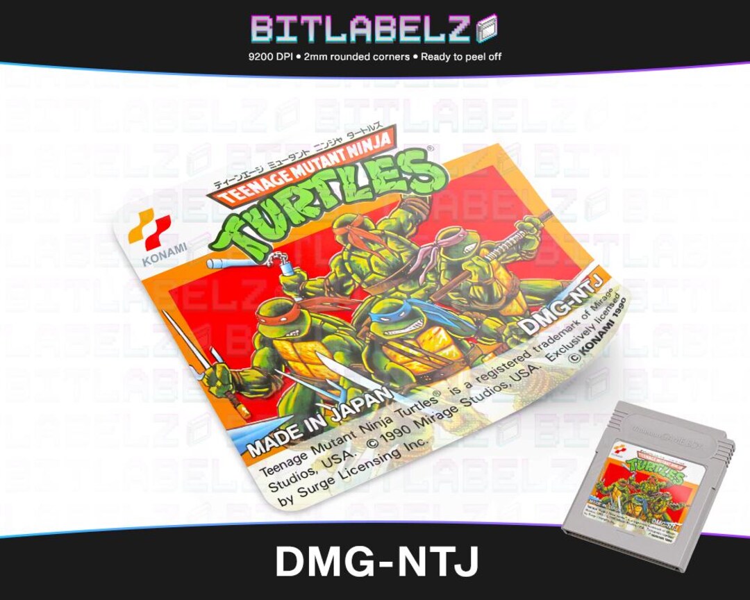 Fake Ninja Rurtle Label Teenage Mutant Ninja Turtles » Replacement Label » DMG-NTJ - Etsy