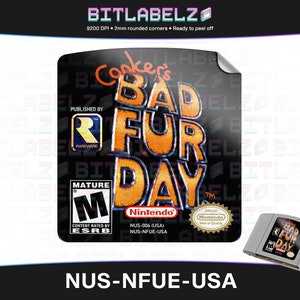 Conker's Bad Fur Day » Replacement Label » NUS-NFUE-USA
