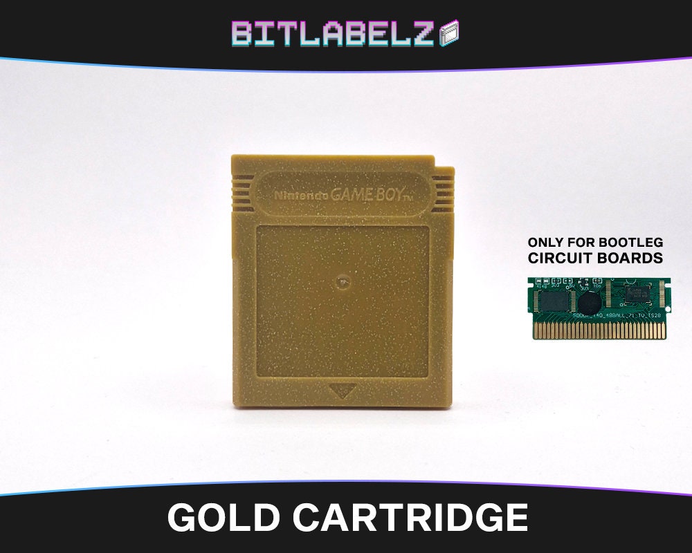 Gold Bootleg Game Boy Replacement Cartridge Shell » Replacement Shells ...