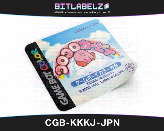 Koro Koro Kirby Replacement Label CGB-KKKJ-JPN - Etsy