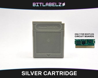 Silver Bootleg Game Boy Replacement Cartridge Shell » Replacement shells