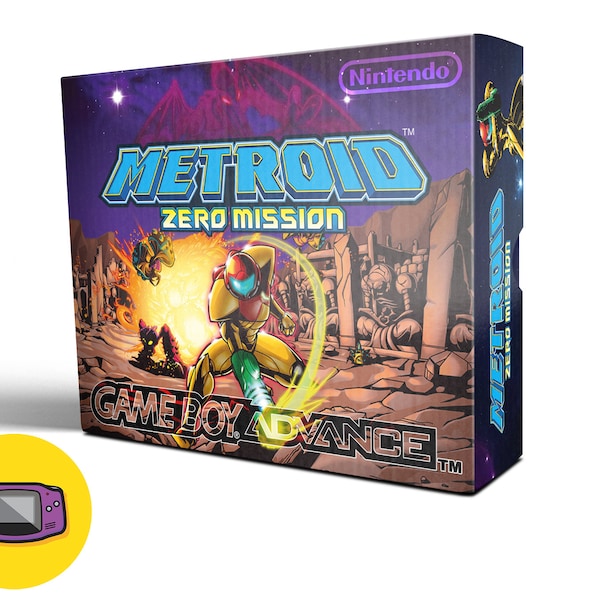 Boîte de console Game Boy Advance Metroid Zero Mission | Conception de boîte personnalisée