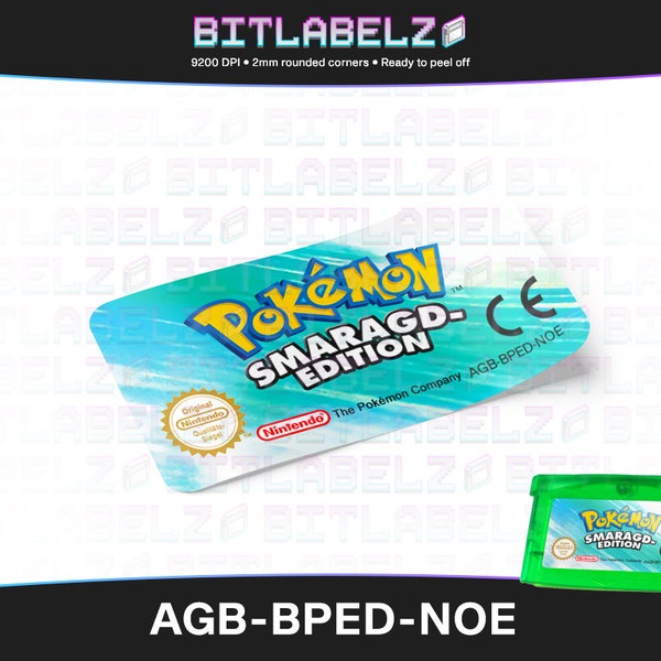 Pokémon Smaragd-Edition » Replacement Label » AGB-BPED-NOE » Metallic Effect