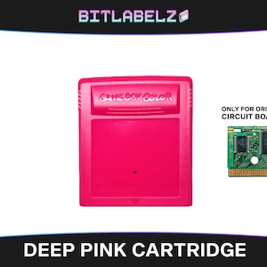 Op de afbeelding: Een diep roze Game Boy Color-cartridge met de tekst "GAME BOY COLOR" op het label. De cartridge is alleen voor originele printplaten.