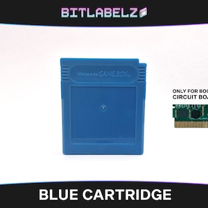 Könnte beinhalten: Eine blaue Game Boy-Cartridge mit dem Text "Nintendo GAME BOY" auf dem Etikett. Die Cartridge ist nur für Bootleg-Platinen.