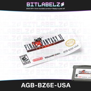 Final Fantasy VI Advance » Replacement Label » AGB-BZ6E-USA