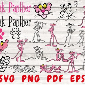 pink panther face Logo Vector  Pink panther cartoon, Pink panter, Pink  panthers