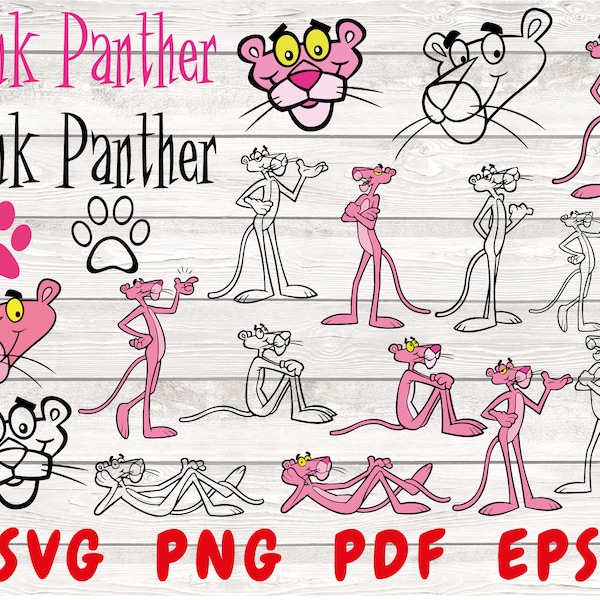 Roze Panther Svg, Panthers Svg, Cartoon Svg, Pink Panther, De Roze Panter, Roze Panter Film, Roze Panter Digital, Roze Panter