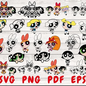 Powerpuff Girls Svg, Powerpuff Girls, Cartoon, Bubbles Svg, Mädchen Svg, Super Girls Svg, SuperHeld Svg, Ppg Svg, Flower, Buttercup Svg