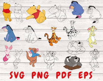 Winnie The Pooh Svg, Pooh Svg, Winnie The Pooh, Tigger Svg, Eeyore Svg, Pooh Bear Svg, Winnie Pooh Svg, Bear Winnie Svg