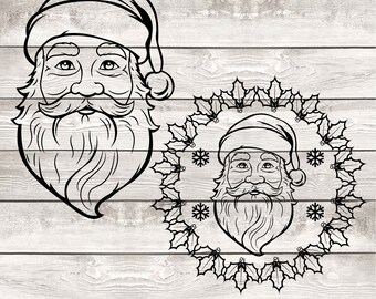 Tête de père Noël svg, svg Noël, visage de père Noël, svg de père Noël, père Noël svg, svg du père Noël, png du père Noël, drôle de père Noël svg, svg rétro père Noël, clipart père Noël, père Noël