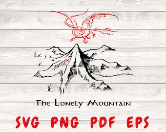 Seigneur des anneaux Svg, Nains, Terre du Milieu Svg, LOTR SvgThe Lonely Mountain, Hobbit Svg, LOTR, Gandalf Svg,, Svg Seigneur des anneaux, Smaug Svg