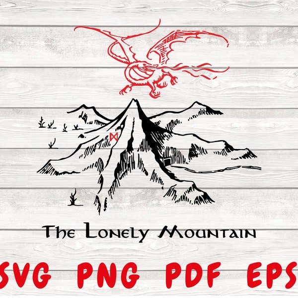 Lord Of The Rings Svg,Dwarves,Middle Earth Svg, LOTR SvgThe Lonely Mountain, Hobbit Svg, LOTR, Gandalf Svg, ,Svg Lord Of The Rings,Smaug Svg