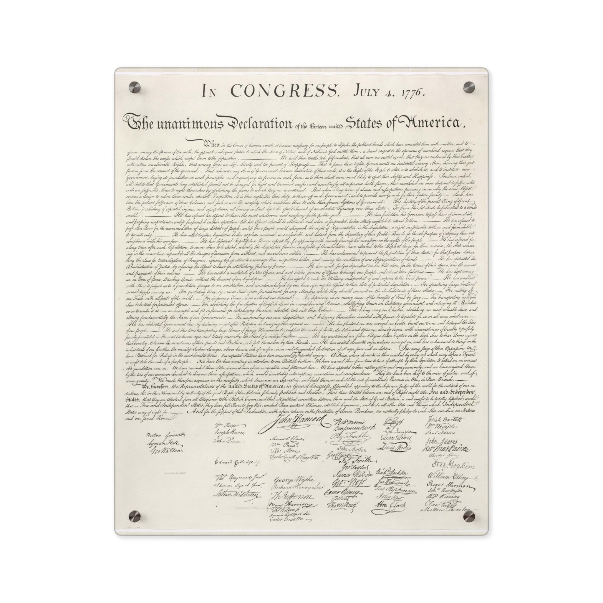 Declaration of Independence Acrylic Wall Panel - Etsy