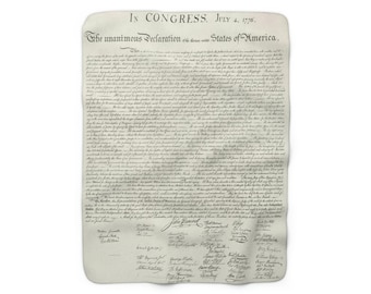 US Declaration of Independence Sherpa Blanket