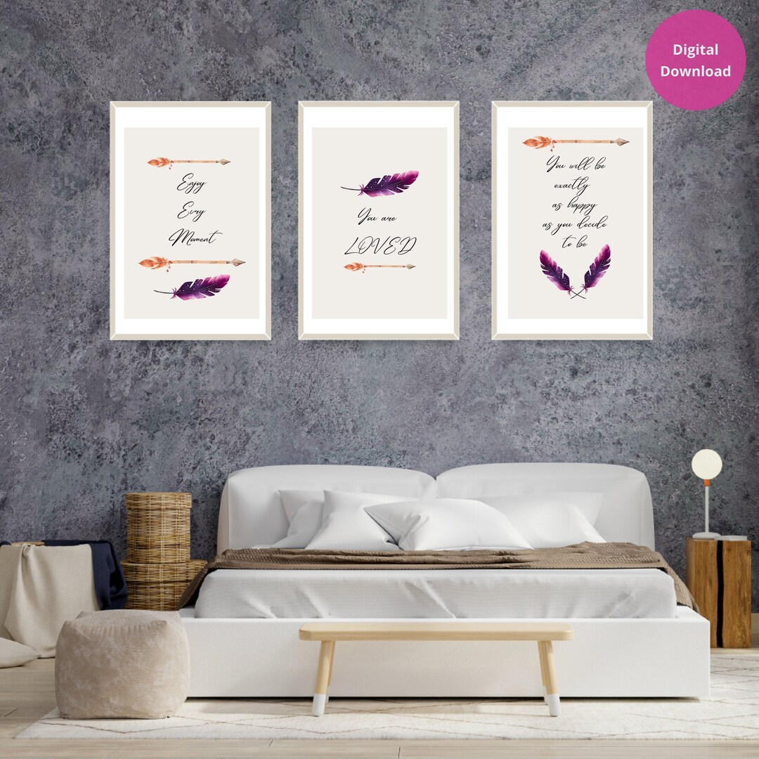 3 Printable Gallery Wall Art SET Prints Aesthetic Decor DIGITAL Modern