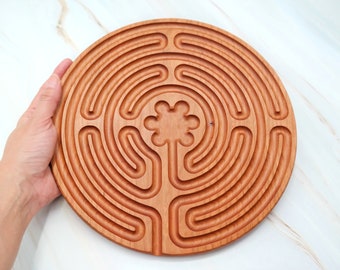 Chartres Labyrinth, Wooden Finger Labyrinth, Finger Labyrinth, Finger Labyrinth Wood, Meditation Corner, Wood Labyrinth, Breathing Tool