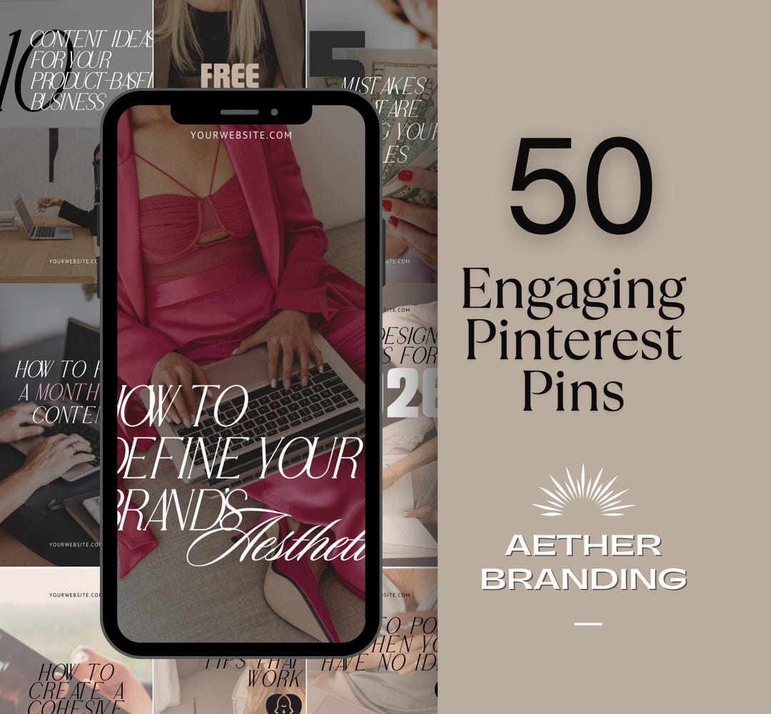 50 Canva Pinterest Pin Templates Social Media Marketing Digital