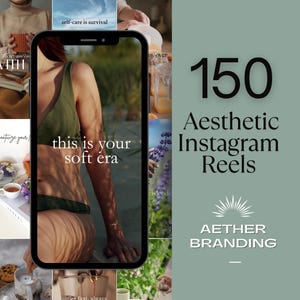 150 Faceless Aesthetic Reels | Minimalist Lifestyle Reels | Digital Marketing Videos | Hooks, Instagram Reels | Faceless Digital Marketing