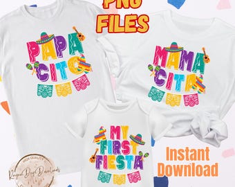 First Fiesta Family PNG, Birthday Party Shirt Design (Digital Download)