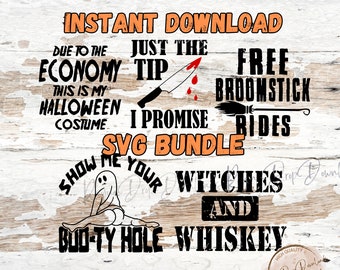 Funny Halloween SVG Bundle, Men's Adult Humor Designs (Digital Download)