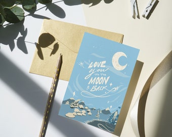 Love you to the Moon and Back Card