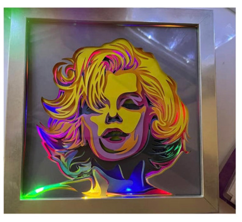 Marilyn Monroe Paper Shadow Box Etsy