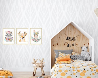 Floral Animal Nursery Wall Art Printables