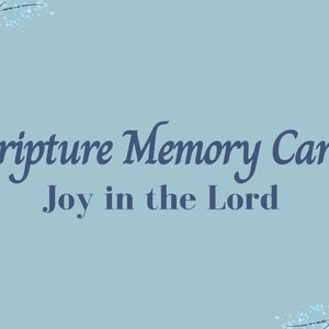 Printable KJV Joy Scripture Memory Cards | Bible Verse Memorization | Christian Learning | Instant Download
