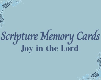 Cartões de memorização das Escrituras da KJV Joy para impressão | Memorização de versículos bíblicos | Aprendizagem cristã | Download instantâneo