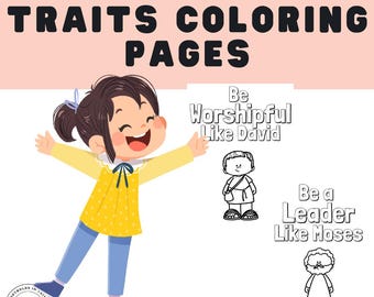 聖書の登場人物の塗り絵：クリスチャンの子供向けアクティビティ（PDF）