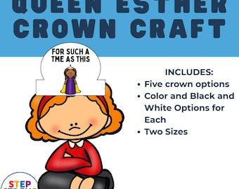 Queen Esther Crown Craft Printable: Bible Story Activity for Kids (PDF Download)