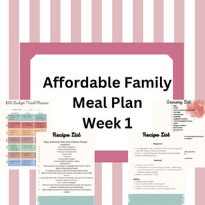 Affordable Family Meal Plan: A Week of Budget-Friendly Traditional Dinners with Recipes & Shopping List (Week 1)