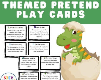 Dinosaur Pretend Play Cards: 60+ Dino Story Starters (Digital Download)