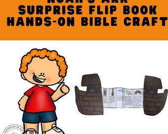 ノアの箱舟聖書工作：印刷可能なストーリーストリップ（デジタルダウンロード）