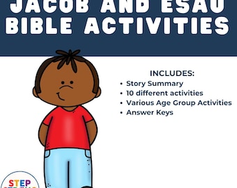 Jacob und Esau Bibel Aktivitäten Paket: Sonntagsschule, VBS (Printable Set)