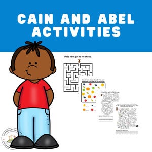 Cain and Abel Bible Activity Pack: Sunday School Worksheets (Digital Download