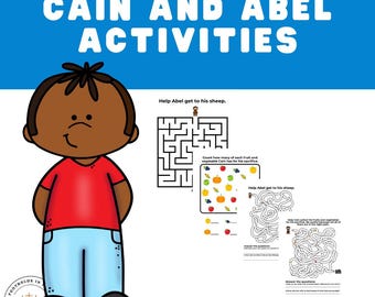 Paquete de actividades bíblicas de Caín y Abel: Hojas de trabajo para la escuela dominical (Descarga digital)