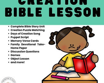 創造聖書レッスン印刷可能：創世記1章の子供向けアクティビティ（PDFダウンロード）