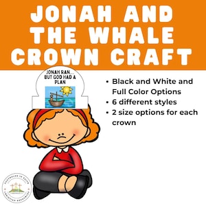 Jonah and the Whale Bible Crown Craft: Sunday School Activity