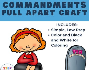 子ども向け聖書工作 – 十戒の引き出し式ブック | 日曜学校の印刷物、キリスト教のホームスクール活動、幼稚園・小学生向け