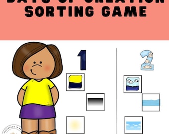 創造の分類ゲーム：子供向け聖書アクティビティ（印刷可能ダウンロード）